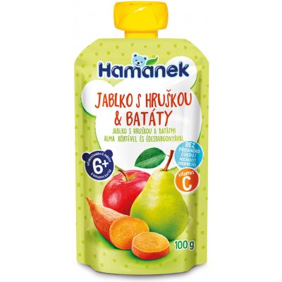 Hamánek kapsička Jablko s hruškou a batáty 100 g – Zboží Dáma Hamánek kapsička Jablko s hruškou a batáty 100 g – Zboží Dáma