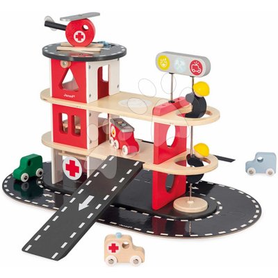 Janod Dřevěná požární stanice Bolid – Zboží Mobilmania