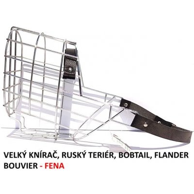 Mr. Rozchov Náhubek kovový Velký knírač Ruský teriér Bobtail Flander bouvier fena – Hledejceny.cz