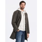 Ombre Clothing pánský crombie coat Gauddle grafitovo-khaki – Zboží Mobilmania