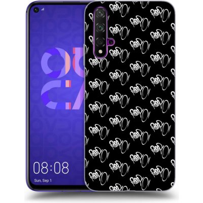 Pouzdro Picasee silikonové Huawei Nova 5T - Separ - White On Black černé – Zbozi.Blesk.cz