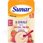 Sunar mléčná kaše 8 cereálií jahoda malina 210 g – Zboží Dáma