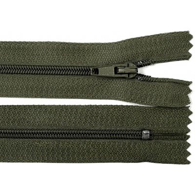 Spirálový zip šířka 3 mm délka 20 cm autolock Barva: 327 zelená olivová – Hledejceny.cz
