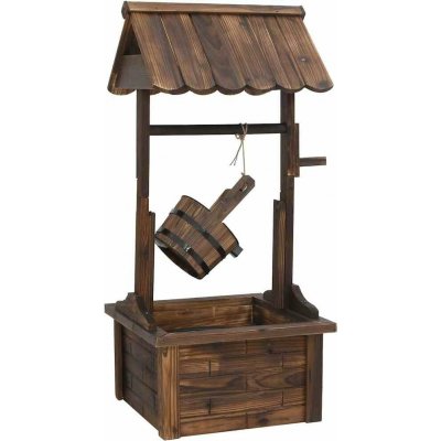 zahrada-XL Zahradní fontána s čerpadlem studna 57x50x112 cm masivní jedle 363337 – Zboží Dáma