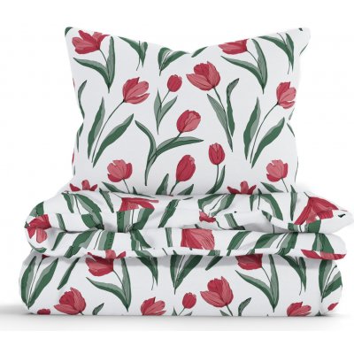 MKLuzkoviny.cz bavlna povlečení Renforcé Tulipány 140x200 70x90 – Zboží Dáma