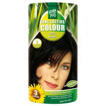 HennaPlus dlouhotrvající barva na vlasy Long Lasting Colour 3 tmavě hnědá