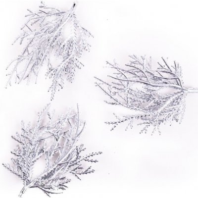 Stříbrná vánoční větvička 3 ks – Zboží Dáma