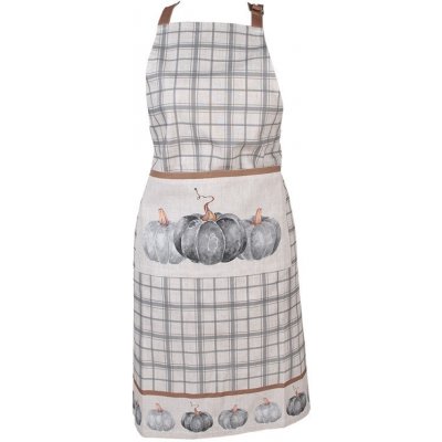Clayre & Eef Bavlněná károvaná zástěra s dýněmi Country Style Pumpkin 70x85 cm – Hledejceny.cz