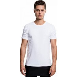 Urban Classics pánské prodloužené triko s koženkovým spodním dílem a zipem bílá černá