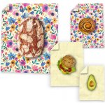 BajaBee Voskované ubrousky Multipack Bloom & Orange Dots XL/M/M/S 40x48cm 23x31cm 23x31cm 17x23cm 1ks – Zboží Dáma