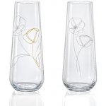 Crystalex Sklenice na prosecco FLOWERS 4 x 250 ml – Hledejceny.cz