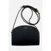 Kabelka A.P.C. kožená kabelka Sac Demi-lune Mini PXAWV-F61392 BLACK černá PXAWV.F61392