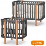 Gekko Kids kolébka Zukko grafit / přírodní buk – Sleviste.cz