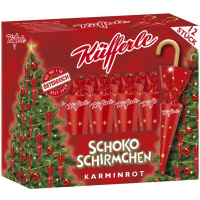 Lindt Küfferle Vánoční ozdoby Červená 12 ks závěsné 162 g – Zboží Dáma