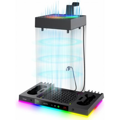 iPega XBX024S Multifunkční Nabíjecí RGB Stojan s Chlazením pro Xbox – Zboží Živě