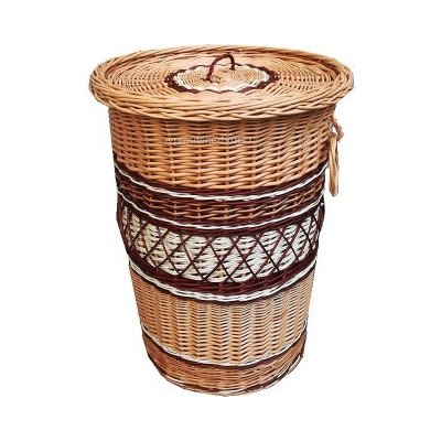 HRADIL H092 Proutěný koš na prádlo kulatý 67 x 52 x 52 cm – Zboží Dáma