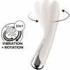 Vibrátor Satisfyer Spinning Vibe 1 béžový silikonový s rotační špičkou 17,5 x 3,5 cm