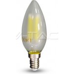 V-TAC E14 LED RETRO Filament žárovka 4W svíčka kouřový efekt Studená bílá – Zboží Živě