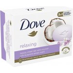 Dove Relaxing krémové toaletní mýdlo s kokosovým mlékem a s jasmínovými okvětními lístky 90 g – Hledejceny.cz