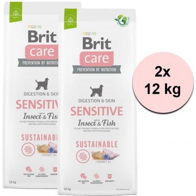 Brit Care Sustainable Sensitive Insect & Fish 2 x 12 kg