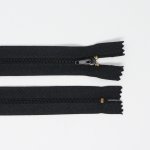 Spirálový zip, šíře 3 mm, délka 45 cm, černá – Zboží Mobilmania