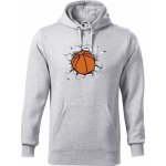 Basketbal míč v triku mikina Cape s kapucí světlešedý melír – Hledejceny.cz