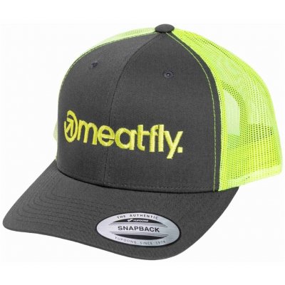 Meatfly MF Logo Trucker Charcoal/Neon Green Šedá – Hledejceny.cz