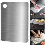 Nerezové prkénko BAOHUAHU, bez BPA, antibakteriální a udržitelné, bez plastového víka pro kuchyňské – Zboží Mobilmania