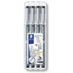 Staedtler 308 WP4 308 WP4 4 ks/bal. černý 0.1 mm 0.3 mm 0.5 mm 0.7 mm 1 ks – Zboží Dáma