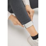 Ysabel Termolegíny s bílým kožíškem šedé CLARINA MORA – Zboží Mobilmania