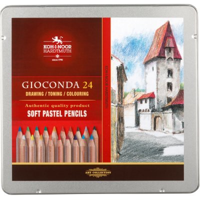 Koh-i-noor Křídy 8828 24 kříd prašné v tužce 7022 – Zboží Dáma