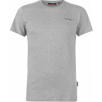 Pierre Cardin Plain T Shirt Mens Grey Marl