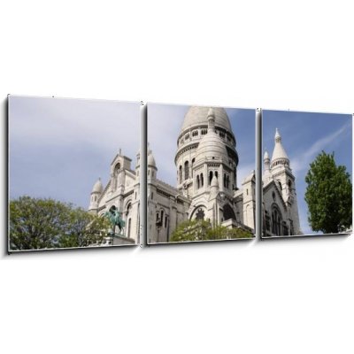 Obraz 3D třídílný - 150 x 50 cm - Sacré Coeur sacré coeur Paříž France – Hledejceny.cz