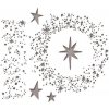 Kreslící šablona Sizzix Thinlits vyřezávací kovové šablony zasnežené hvězdy 6 ks