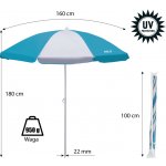 Slunečník NILS Camp NC7813 světle modrý, 160 cm – Zboží Dáma