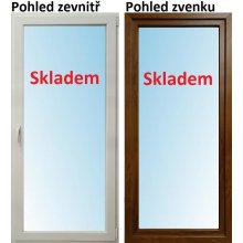Soft Balkonové dveře Otevíravé i Sklopné Pravé Zlatý dub / Bílá 80 x 200 cm