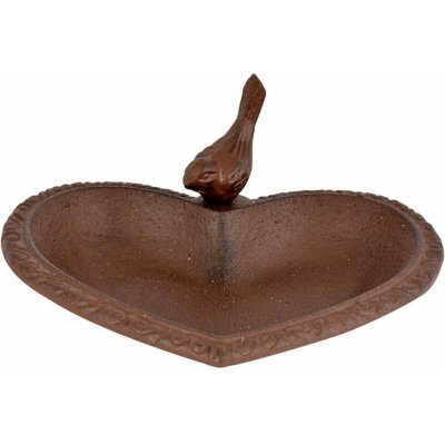 Esschert Design Napajedlo pro ptáky Love 8 x 17 cm litina hnědá – Hledejceny.cz