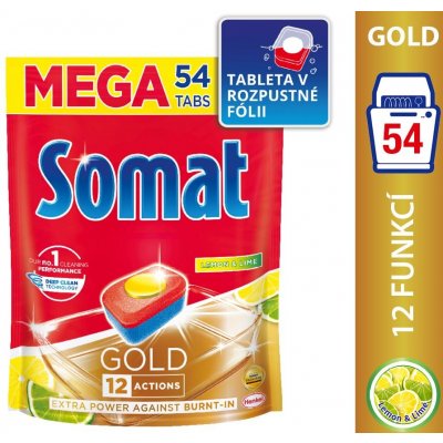 Somat Gold Lemon & Lime tablety do myčky na nádobí 54 tablet 1036,8 g