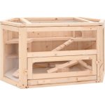 vidaXL Klec pro křečky masivní jedlové dřevo 80 x 40 x 43 cm – Hledejceny.cz