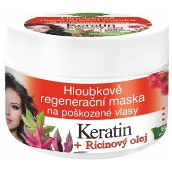 BC Bione keratin + ricinový olej maska na poškozené vlasy 260 ml