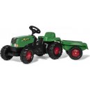 Rolly Toys Šlapací traktor Rolly Kid s vlečkou zelená