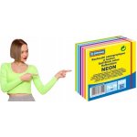 Samolepicí kartičky DONAU barevná kostka 76x76 mm neon mix 400 ks – Hledejceny.cz