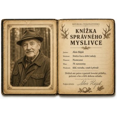 Bezvadary.cz | Retro knížka správného myslivce s vlastní fotografiíA5 21x15cm rp15 – Zboží Mobilmania