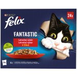 Felix Fantastic s kuřetem hovězím králíkem a jehněčím v želé 24 x 85 g – Zboží Mobilmania