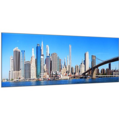 Obraz skleněný město New York - Manhattan - 100 x 150 cm – Zboží Mobilmania