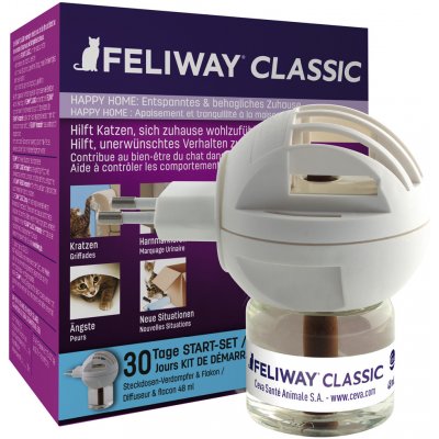Feliway® Classic difuzér, náhradní náplň na 1 měsíc, 48 ml 3 × 48 ml – Zboží Mobilmania