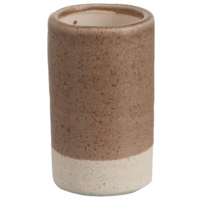 Hnědo krémová váza - 7*7*12 cm - J-Line by Jolipa – Hledejceny.cz