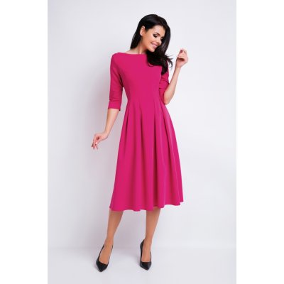 Awama Denní šaty A159 tmavě růžová – Zboží Mobilmania