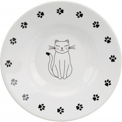 keramická miska-talířek pro krátkonosé kočky, bílá 0,2 l/15 cm – Hledejceny.cz