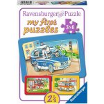 RAVENSBURGER Moje první Zásahová vozidla se zvířátky za volantem 3x6 dílků – Hledejceny.cz